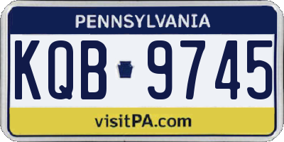 PA license plate KQB9745
