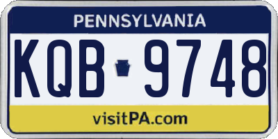 PA license plate KQB9748
