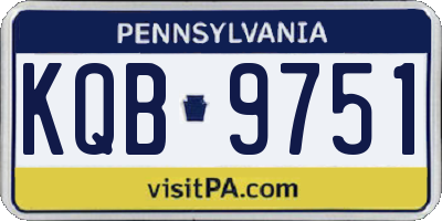PA license plate KQB9751