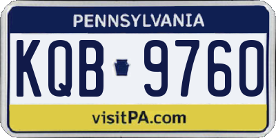 PA license plate KQB9760