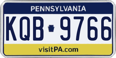 PA license plate KQB9766