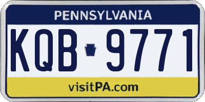 PA license plate KQB9771