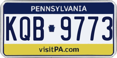 PA license plate KQB9773