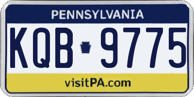 PA license plate KQB9775