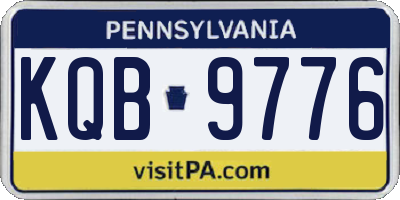 PA license plate KQB9776