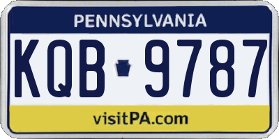 PA license plate KQB9787