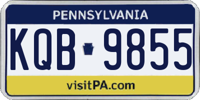 PA license plate KQB9855