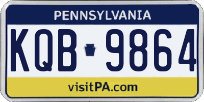 PA license plate KQB9864
