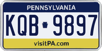 PA license plate KQB9897