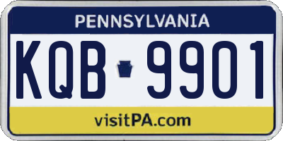 PA license plate KQB9901