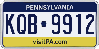 PA license plate KQB9912
