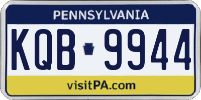 PA license plate KQB9944