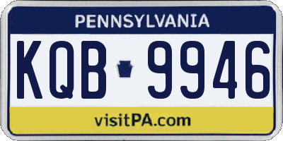 PA license plate KQB9946