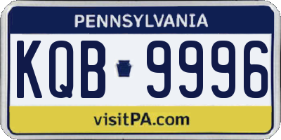 PA license plate KQB9996