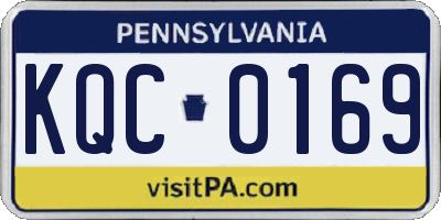 PA license plate KQC0169