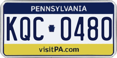 PA license plate KQC0480