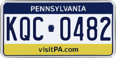 PA license plate KQC0482