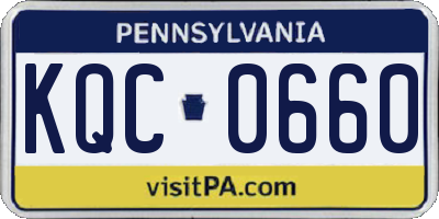 PA license plate KQC0660