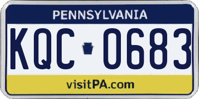 PA license plate KQC0683