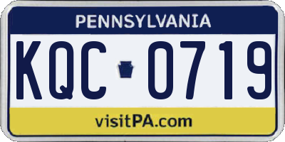 PA license plate KQC0719