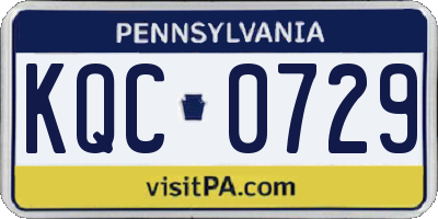PA license plate KQC0729