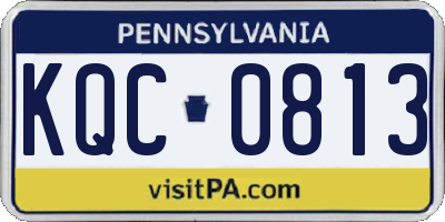 PA license plate KQC0813