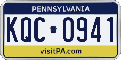 PA license plate KQC0941