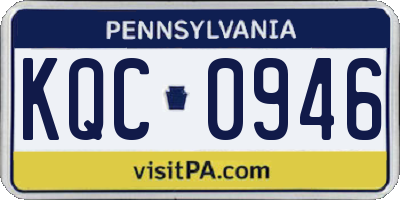 PA license plate KQC0946