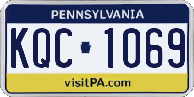 PA license plate KQC1069