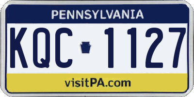 PA license plate KQC1127