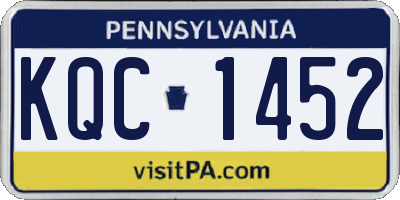 PA license plate KQC1452