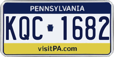 PA license plate KQC1682