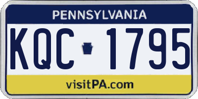 PA license plate KQC1795