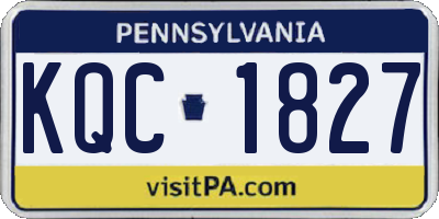 PA license plate KQC1827