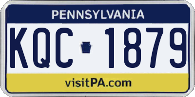 PA license plate KQC1879