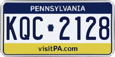 PA license plate KQC2128