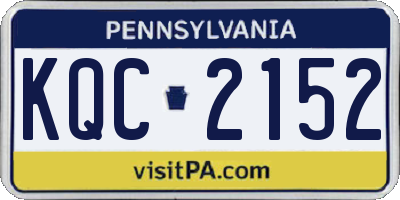 PA license plate KQC2152