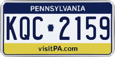 PA license plate KQC2159