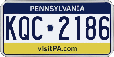 PA license plate KQC2186