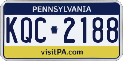PA license plate KQC2188