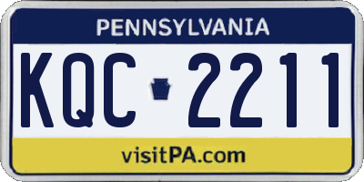 PA license plate KQC2211