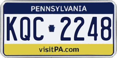 PA license plate KQC2248