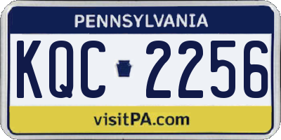 PA license plate KQC2256