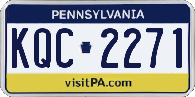 PA license plate KQC2271