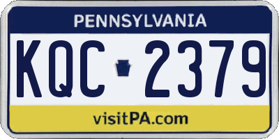 PA license plate KQC2379