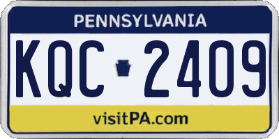 PA license plate KQC2409
