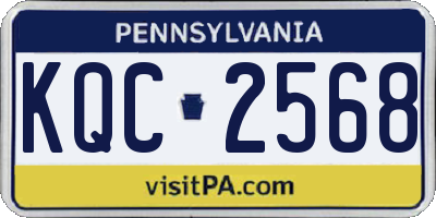 PA license plate KQC2568