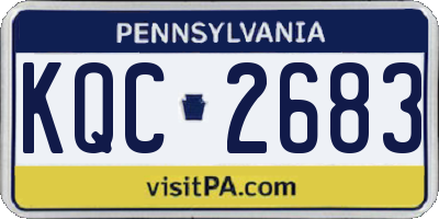 PA license plate KQC2683