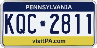 PA license plate KQC2811