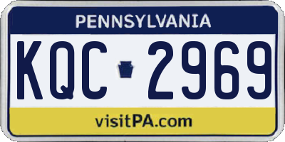 PA license plate KQC2969